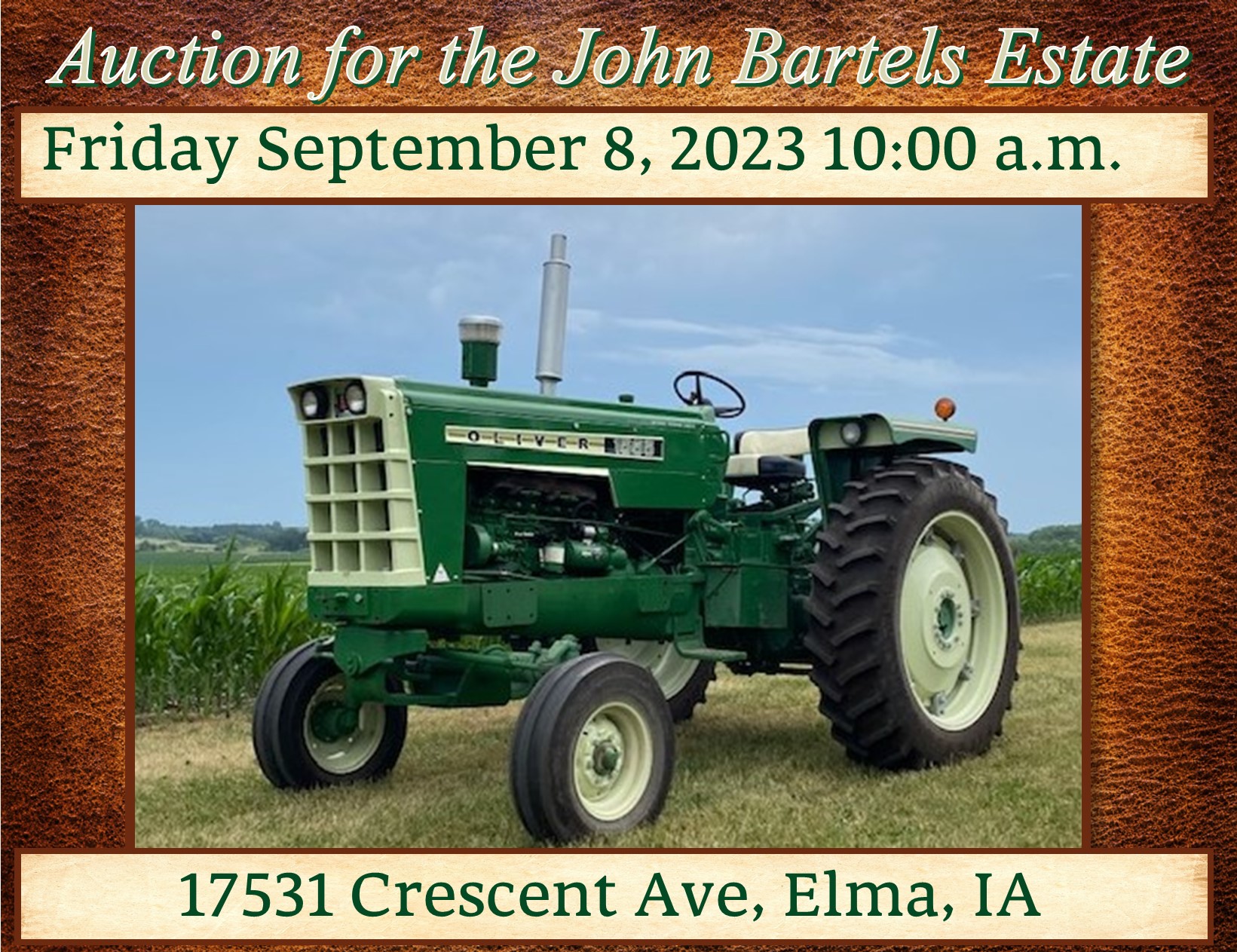 Auction for the John Bartels Estate