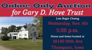 Online-Only Real Estate Auction for Gary D. Hove Trust